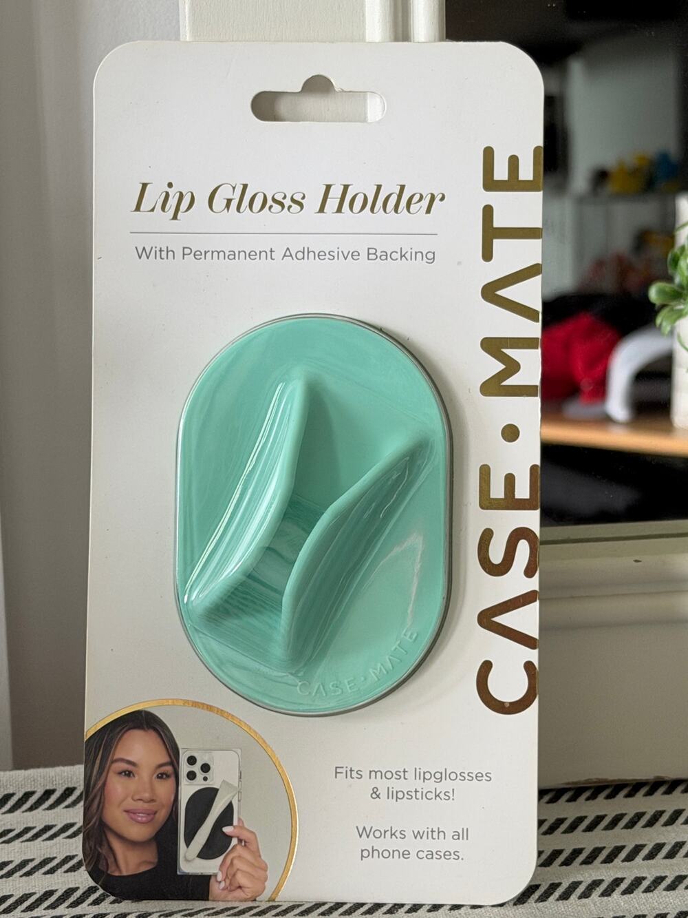 Case-Mate Lip Gloss Holder Mint Teal Phone Case Adhesive Universal